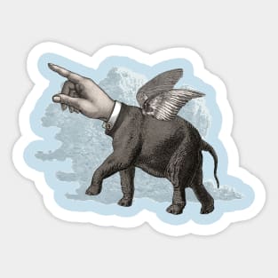 Flying Elephand Sticker